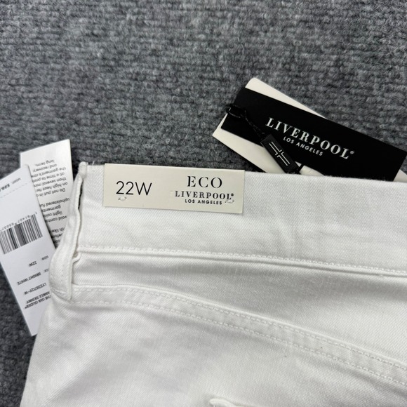 Liverpool Los Angeles Womens Gia Glider Ankle Skinny Jeans Bright White 22W Flaw - Picture 12 of 16